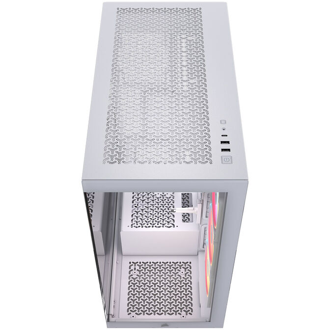 Caixa E-ATX Corsair 3500X LXR Link RGB Branca Vidro Temperado image number 3