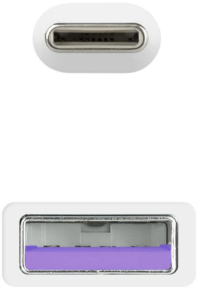 Cabo USB 2.0 3A Nanocable USB-C/M > USB-A/M 0.5 M Branco image number 3