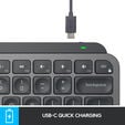 Teclado Logitech MX Keys Mini Bluetooth Grafite (US) image number null