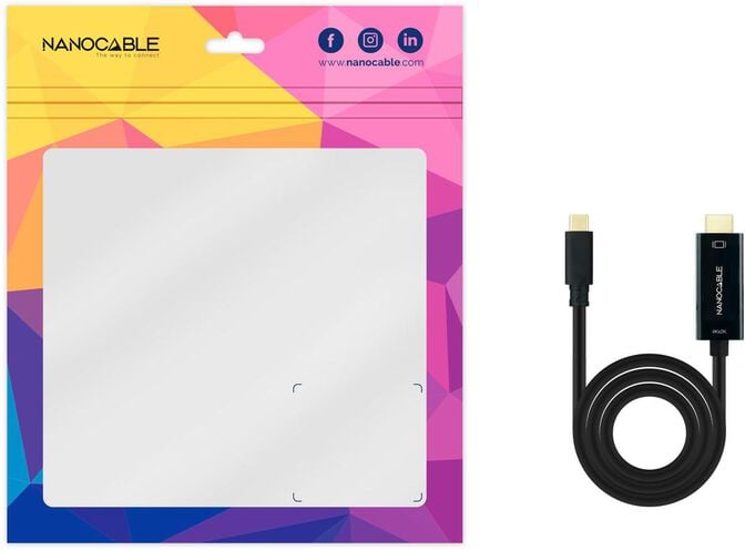Cabo Conversor Nanocable USB-C > HDMI 1.4 4K@30HZ 3 M Preto image number 4