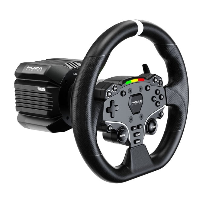 Conjunto MOZA Racing R5 Pro ( Base Volante Direct Drive R5 Pro + Volante ES + Pedais SR-P Lite2 + Suporte de Mesa R5) image number 3