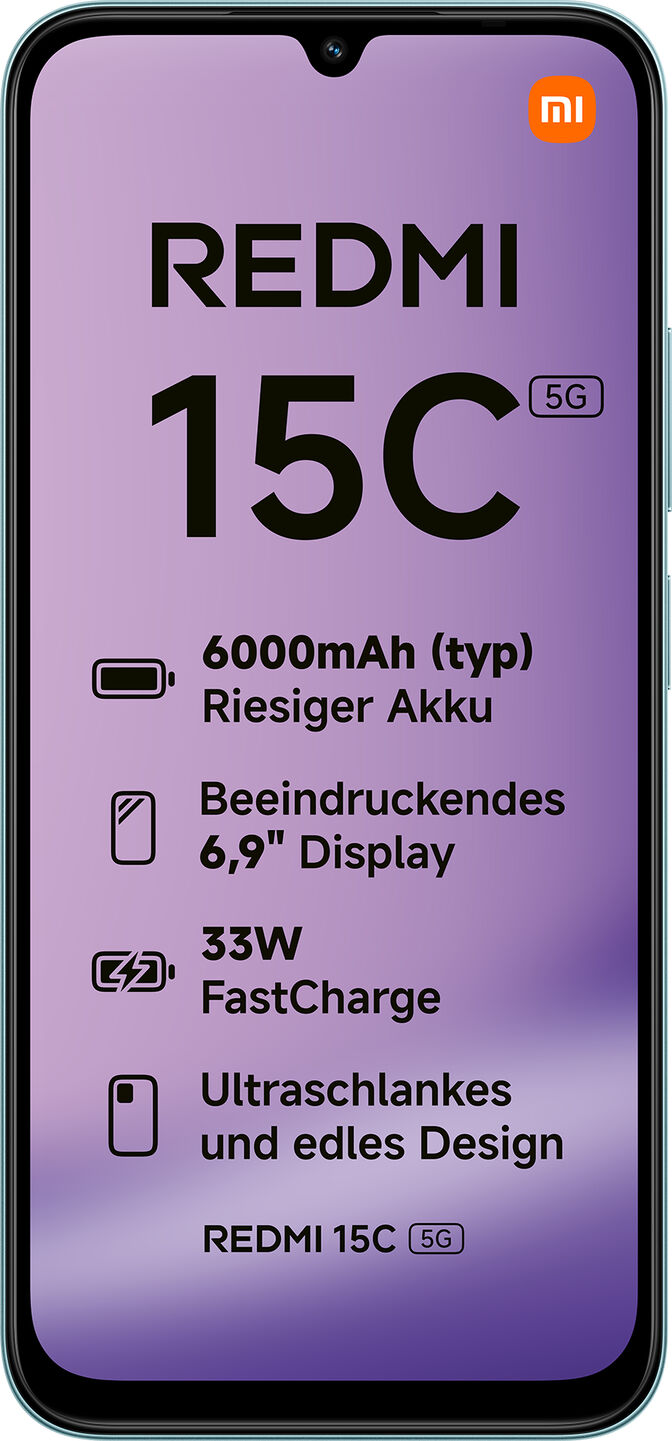 Smartphone Xiaomi Redmi 15C 5G 6.9" (4 / 128GB) 120Hz Verde image number 1