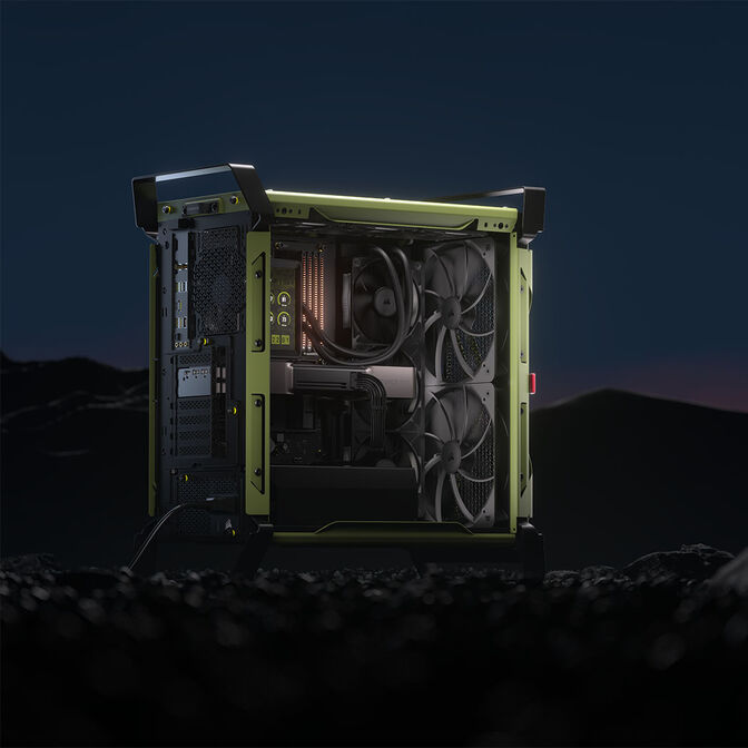 Caixa E-ATX Corsair WARTHOG RS Perfomance Verde Militar Vidro Temperado image number 19