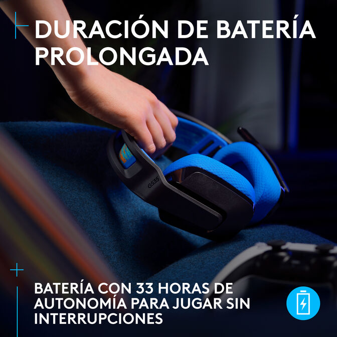 Headset Logitech G535 Lightspeed Wireless Gaming Preto/Azul image number 2