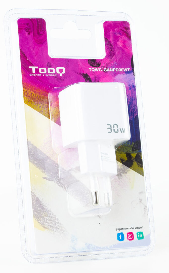 Carregador GaN Tooq USB-C/PD 30W image number 2