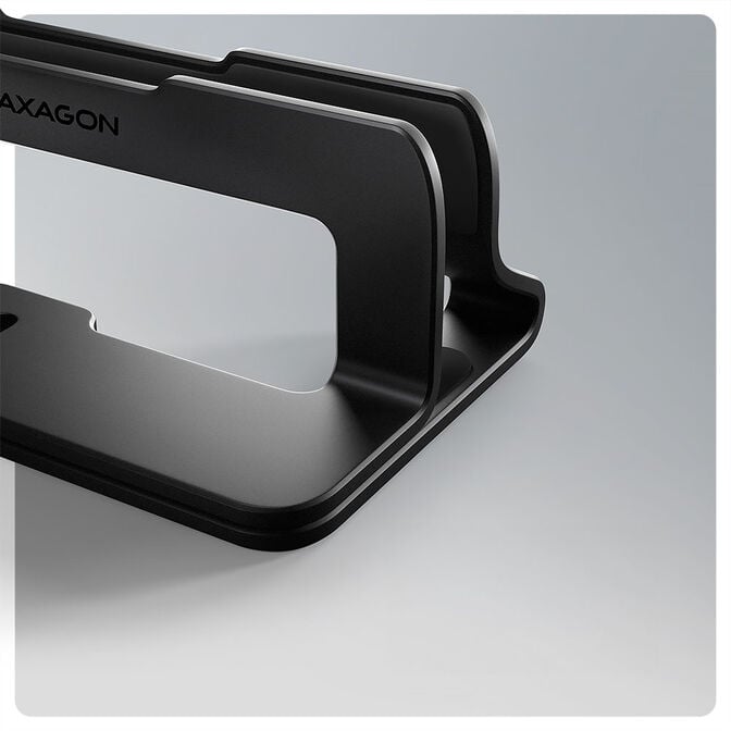 Suporte Vertical AXAGON STND-VB  para Port&aacute;teis Regul&aacute;vel Aluminio Preto image number 1