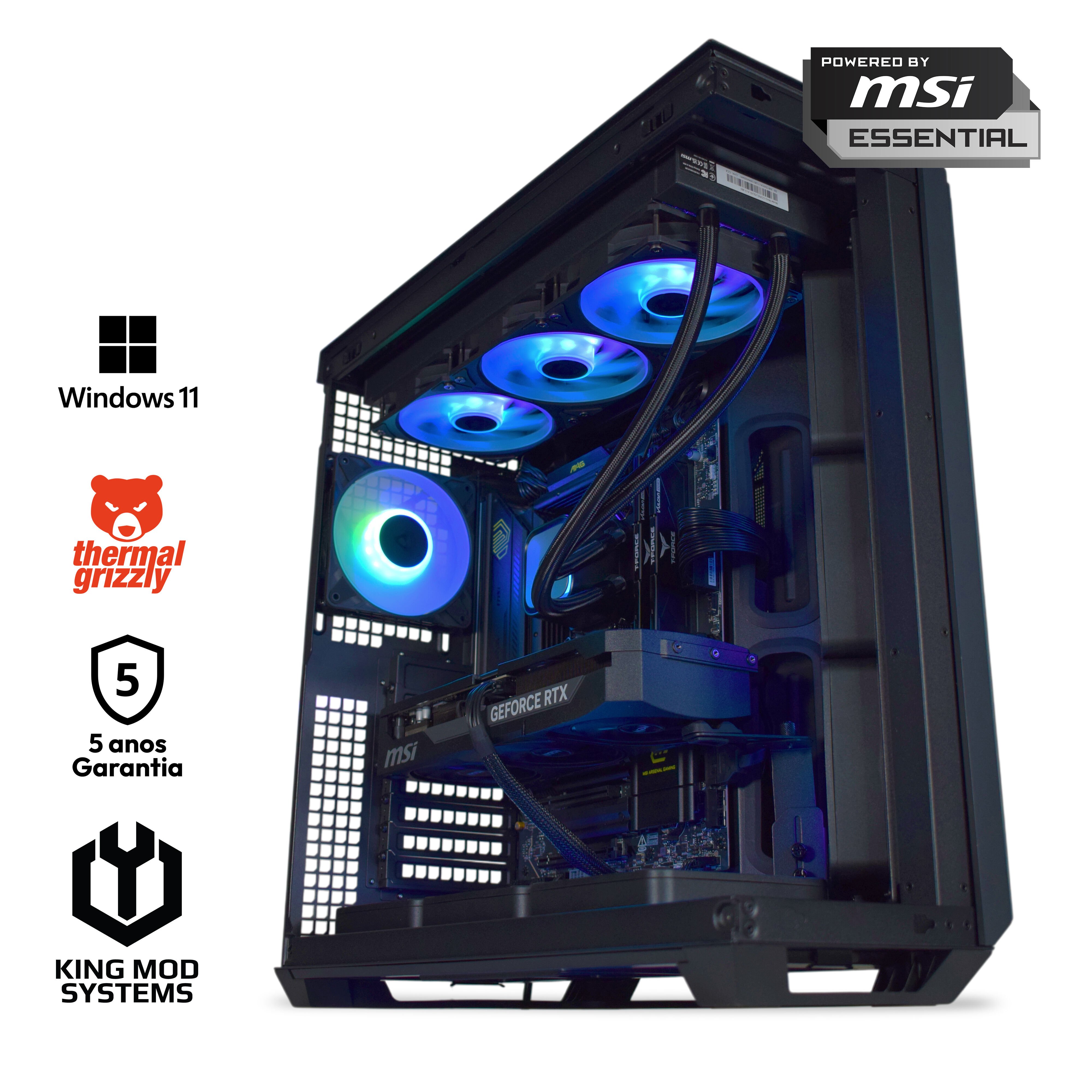 Computador King Mod Gamer-PC Ryzen 7 7800X3D 32GB DDR5 2TB RTX 5070 Ti WiFi W11