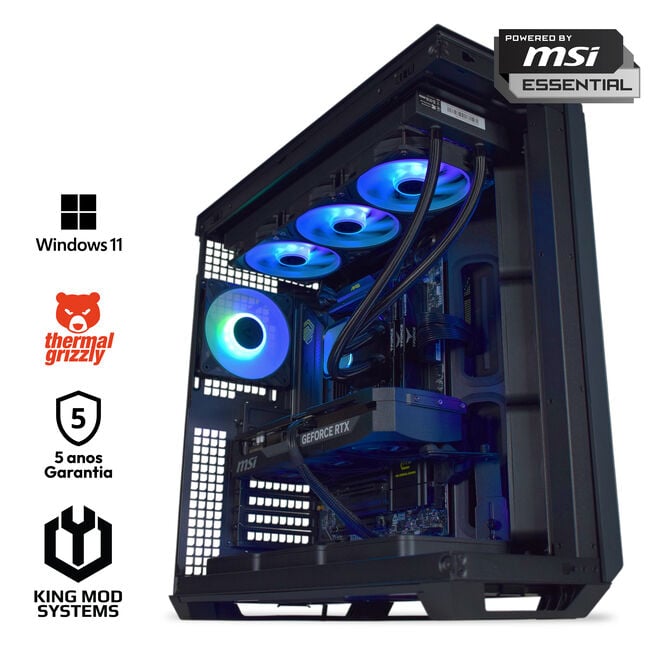 Computador King Mod Gamer-PC Ryzen 7 7800X3D 32GB DDR5 2TB RTX 5070 Ti WiFi W11 Bonus