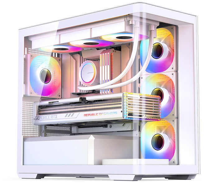 Caixa Micro-ATX Jonsbo D300 Vidro Temperado Branco image number 9