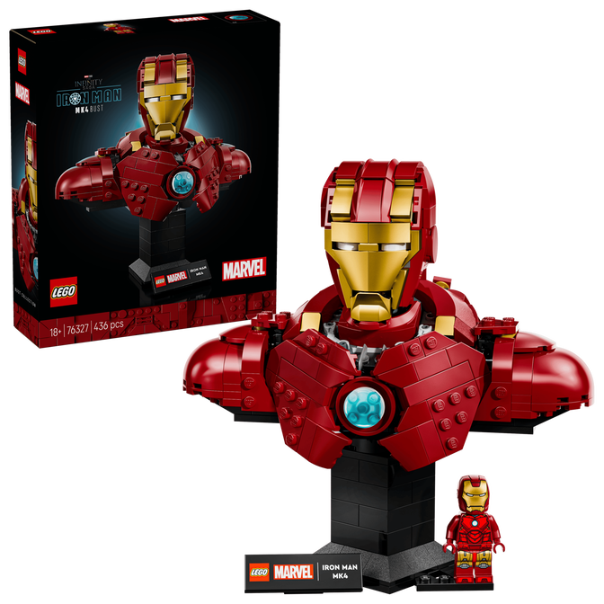 LEGO Marvel: Busto do Iron Man Mark 4, 436 Pe&ccedil;as (76327) image number 0