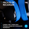 Headset Logitech G535 Lightspeed Wireless Gaming Preto/Azul image number null