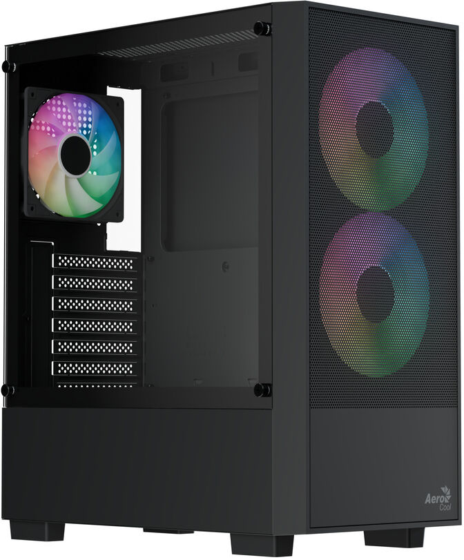 Caixa ATX Aerocool B508A Flow ARGB Vidro Temperado Preto image number 0