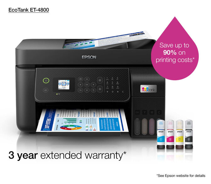 Impressora Multifun&ccedil;&otilde;es a Jato de Tinta Epson EcoTank ET-4800 Wi-Fi image number 13
