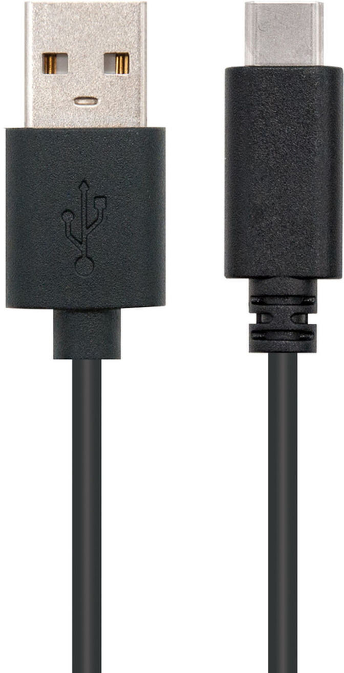 Cabo USB 2.0 3A Nanocable USB-C/M > USB-A/M 1 M Preto image number 1