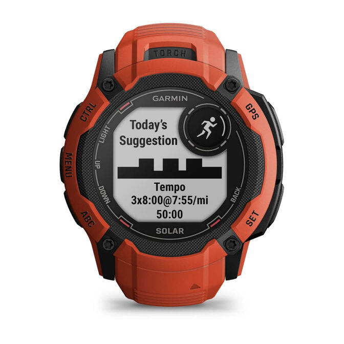 Smartwatch Garmin Instinct 2X Solar 50mm Vermelho image number 8