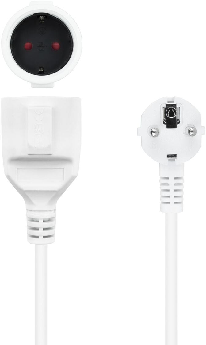 Cabo de Alimenta&ccedil;&atilde;o de Extens&atilde;o Nanocable 2m Branco image number 2