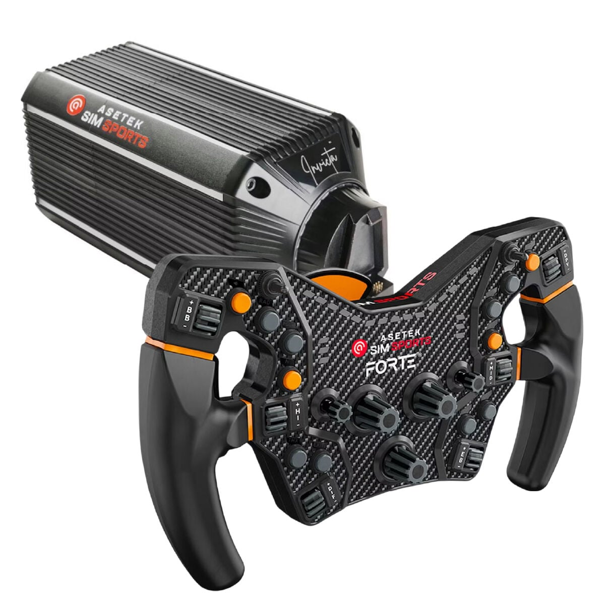 Bundle Asetek SimSports Volante The FORTE Formula + Base 27nm INVICTA Direct Drive