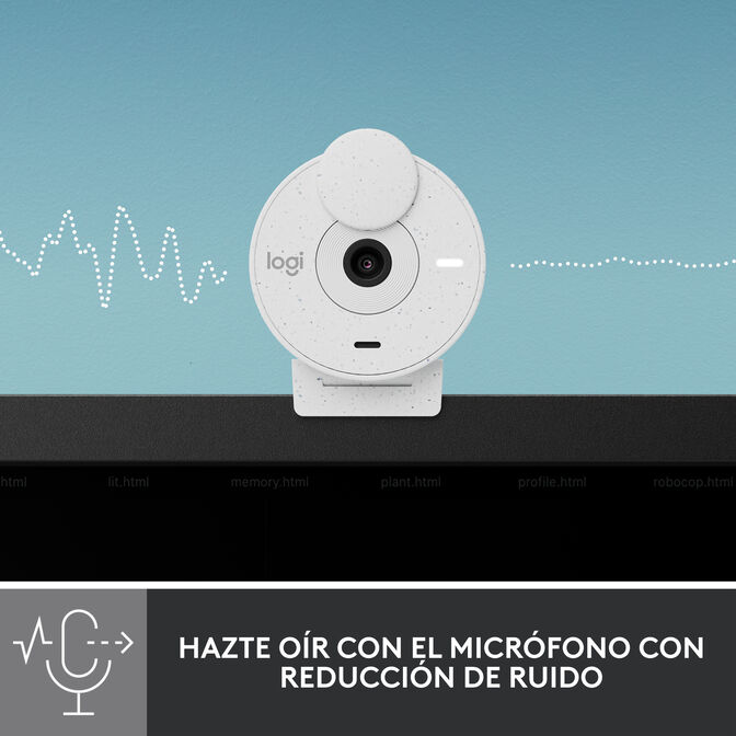 Webcam Logitech Brio 300 Full HD 1080p USB Type-C Branca image number 8