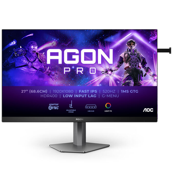 Monitor AGON by AOC PRO 27" AG276FK Fast IPS FHD 520Hz 0.5ms Adaptive Sync HDR400 image number 0