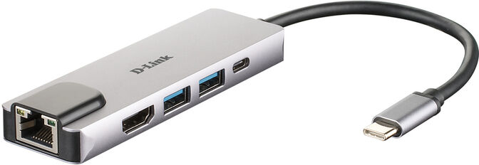 HUB USB D-Link USB-C Macho > 2 x USB 3.0 Tipo A Femea + 1 x HDMI + 1 Ethernet Gigabit + 1 x USB-C (at&eacute; 60W) image number 0