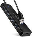 Travel Hub AXAGON HUE-C1A 4x USB3.2 Gen 1 USB-C power IN, w, Type-A - 20cm image number null