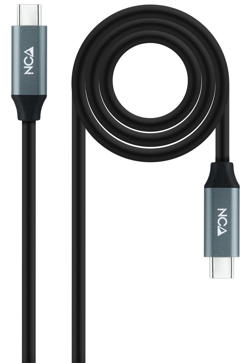 Cabo USB 3.2 Gen2x2 Nanocable 20Gbps 5A/100W 4K@60Hz USB-C M/M 1.5 M Preto
