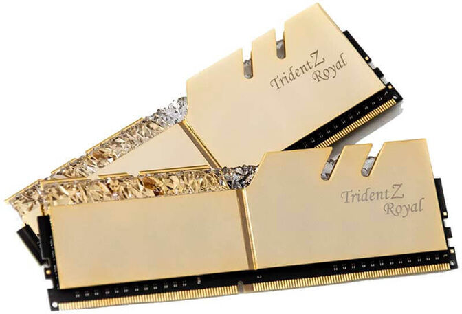 G.Skill Kit 16GB (2 X 8GB) DDR4 3600MHz Trident Z Royal RGB Gold CL18 image number 2