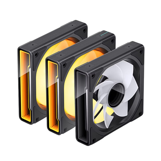 Ventoinha Jonsbo ZK-120BR ARGB Reversed PWM Preto - 120mm (3PACK) image number 0