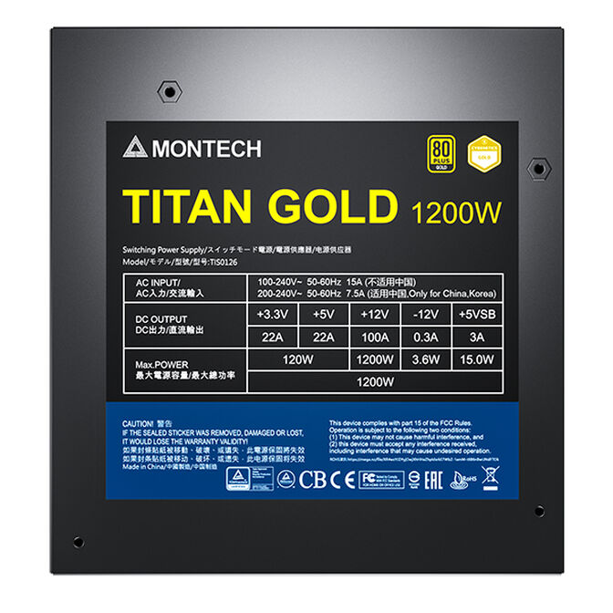 Fonte Modular Montech Titan 1200W 80 Plus Gold PCIE5 (Cybenetics Gold) image number 6