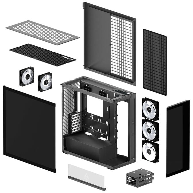 Caixa E-ATX Arctic Xtender ARGB Vidro Temperado Preto Espelhado image number 6