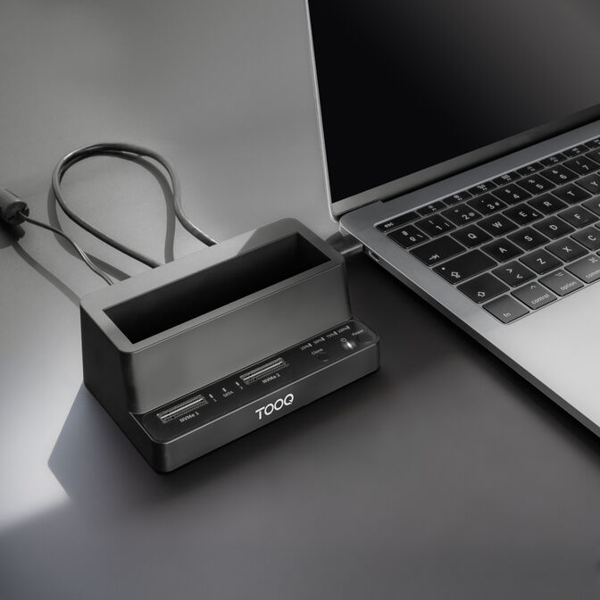 Dock Tooq para 2xSSD M.2 NVMe+1xSATA 2,5"/3,5" USB 3.2 Clone image number 2