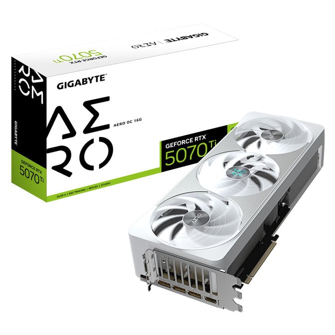 Gr&aacute;fica Gigabyte GeForce&reg; RTX 5070 Ti Aero OC 16GB GDDR7 DLSS4 Bonus