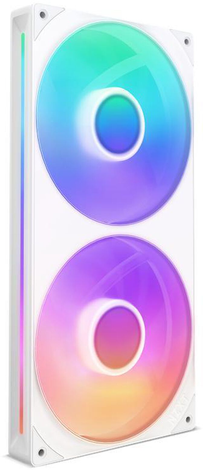 Ventoinha NZXT F280 RGB Core Single-Frame Brancas - Dupla Vento&iacute;nha 140mm (280mm) image number 0