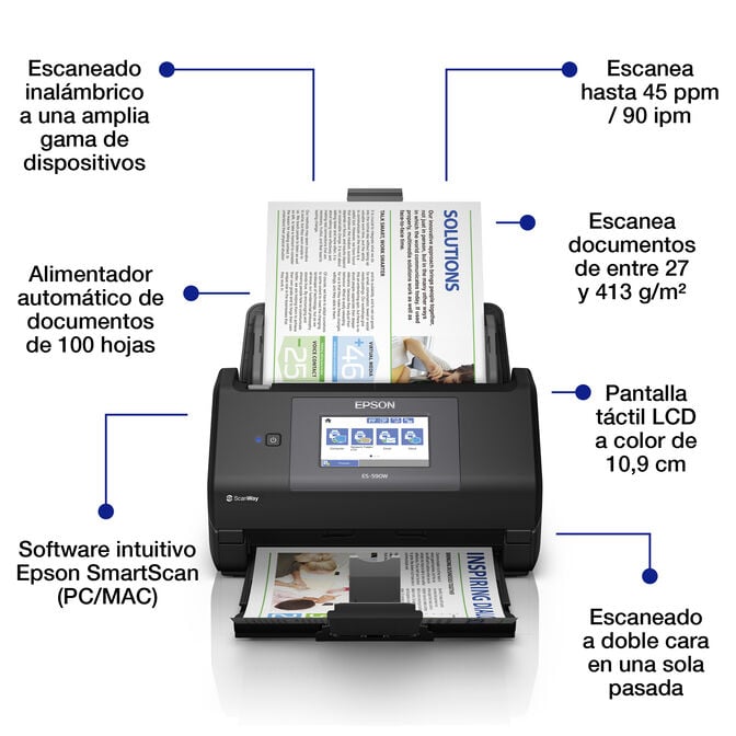 Scanner de Documentos Epson WorkForce ES-590W image number 3