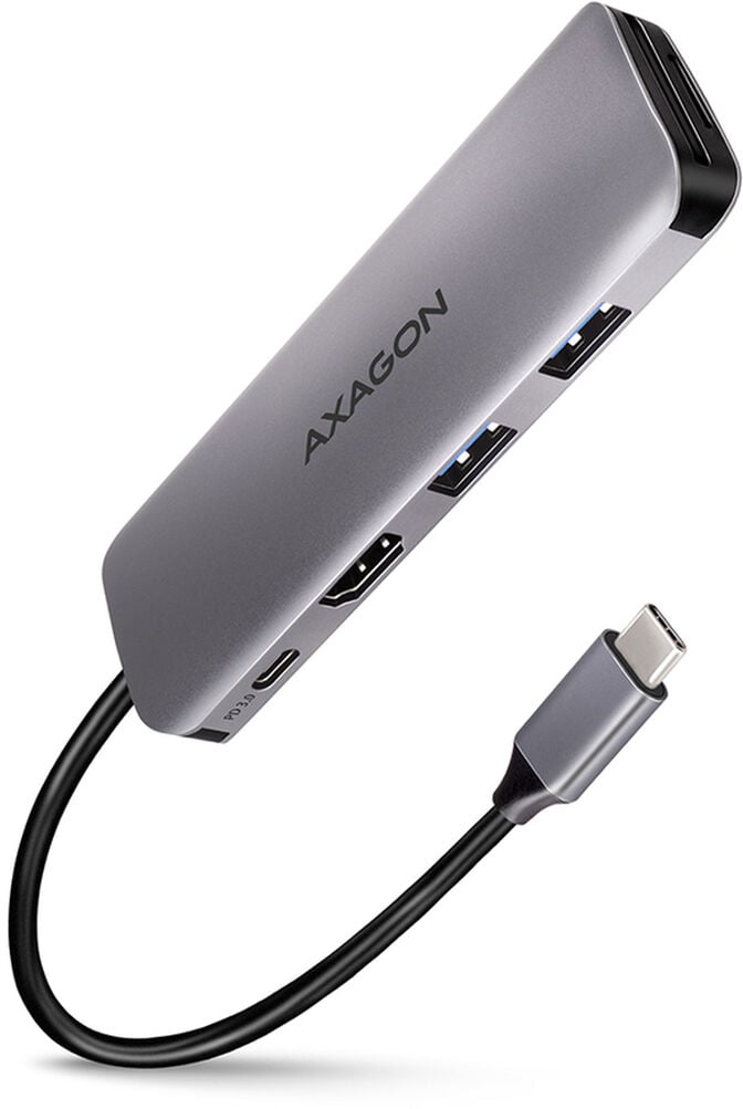 HUB USB-C AXAGON HMC-5 2x USB-A, HDMI, SD/microSD, USB 3.2 Gen, PD 100W image number 0