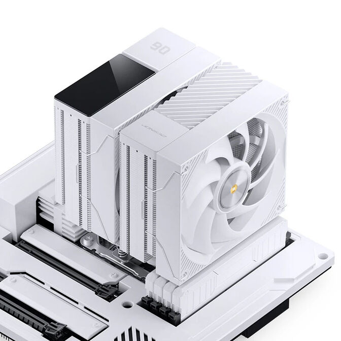 Cooler CPU Jonsbo CC90 Dual Tower com Display Branco - 2x 130mm image number 10