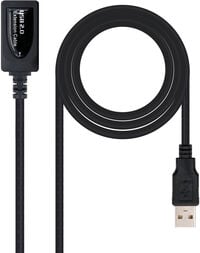 Cabo USB 2.0 Nanocable Extens&atilde;o c/ Amplificador USB-A M/F 5 M