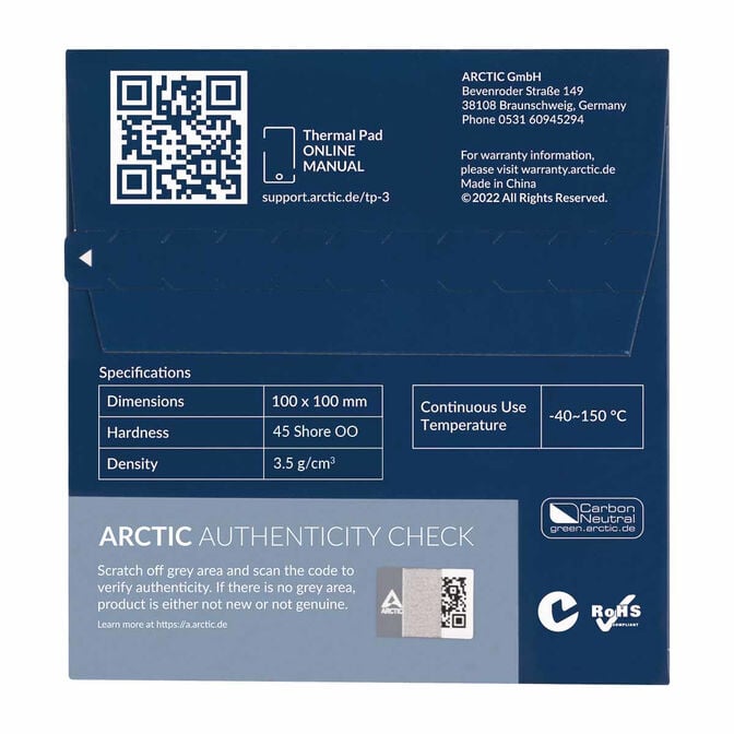 Thermal Pad Arctic TP-3 100 x 100 x 1 mm image number 4