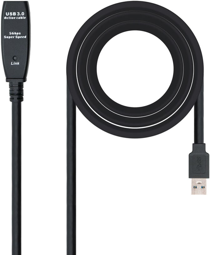Cabo USB 3.0 Nanocable Extens&atilde;o USB-A 5 M/F M Preto image number 0