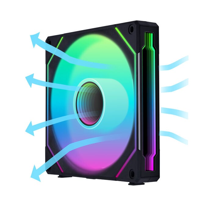 Ventoinha Lian Li UNI FAN SL140 Infinity RGB Reverse Blade PWM Preto 140mm image number 2