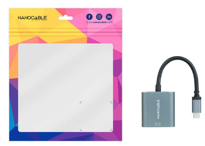 Adaptador Nanocable USB-C > DVI-D 15 CM Cinzento image number 3