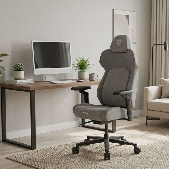 Cadeira Gaming TX3 (ThunderX3) CORE 360 - Loft Air Light Grey image number 9