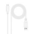 Cabo USB 3.1 Gen2 10Gbps 3A Nanocable USB-C/M > USB-A/M 2 M Branco image number null