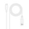 Cabo USB 3.1 Gen2 10Gbps 3A Nanocable USB-C/M > USB-A/M 2 M Branco