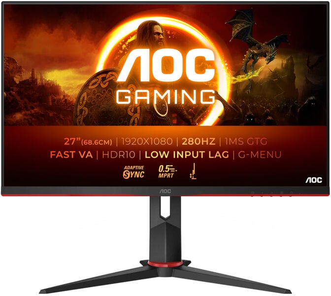 Monitor AOC Gaming 27" 27G2ZN3/BK VA FHD 240Hz 1ms Ajuste Altura image number 0