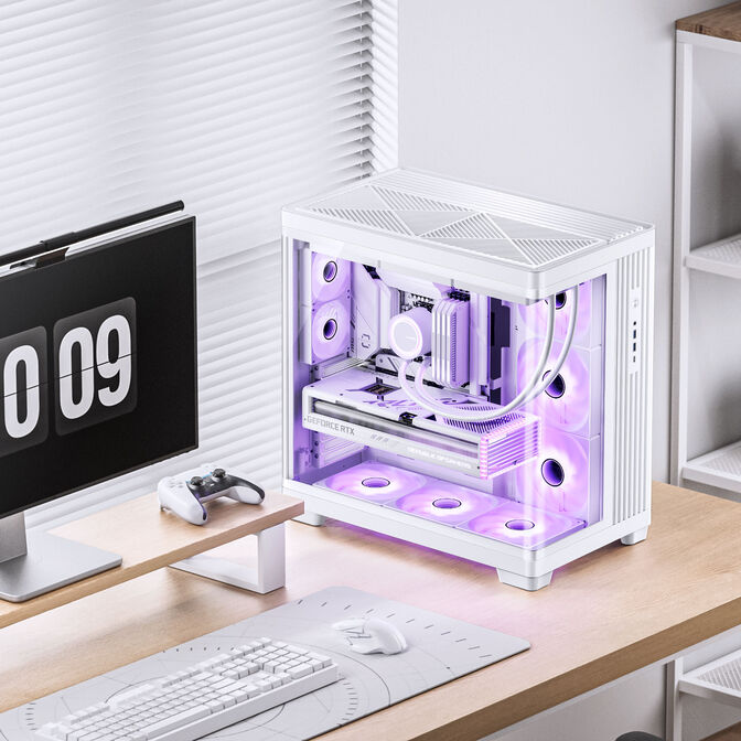 Caixa ATX Jonsbo TK-4 Vidro Temperado Branco image number 1