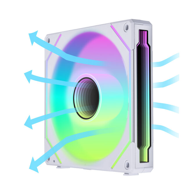 Ventoinha Lian Li UNI FAN SL140 Infinity RGB Reverse Blade PWM Branco 140mm image number 2