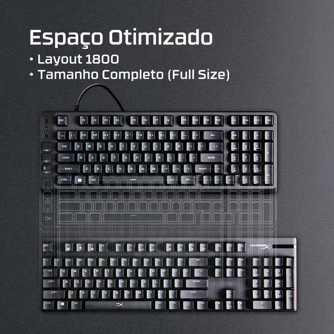 Teclado HyperX Eve 1800 Compact Gaming RGB PT Preto image number 2