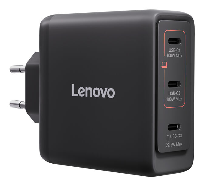 Carregador Lenovo de Parede Multi Portas USB-C 100W Dual GaN + Cabo USB-C 1.8m image number 7