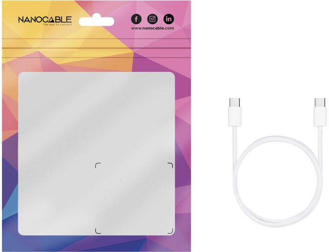 Cabo USB 2.0 60W 3A Nanocable USB-C M/M 1 M Branco image number 6